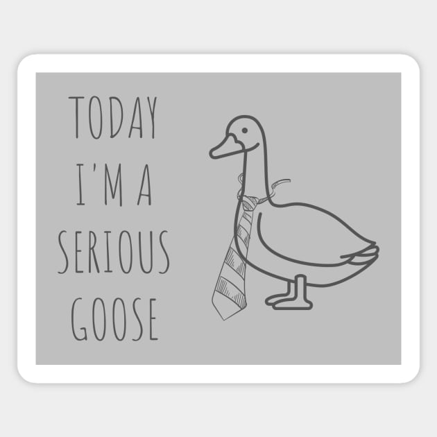 Serious Goose Sticker by capeblue